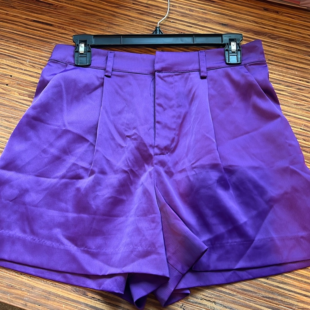 glam High Waist Purple Women’s Shorts